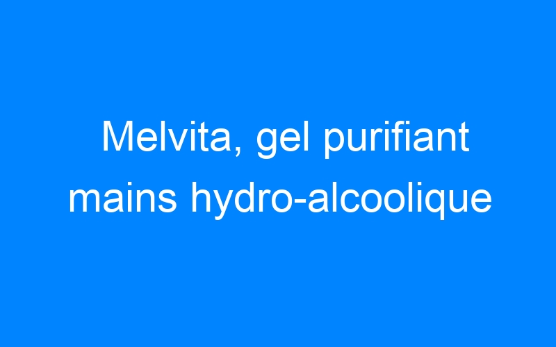 Lire la suite à propos de l’article Melvita, gel purifiant mains hydro-alcoolique